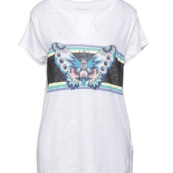 Zadig & Voltaire Meryl Lin Butterfly T Shirt L - Picture 1 of 7